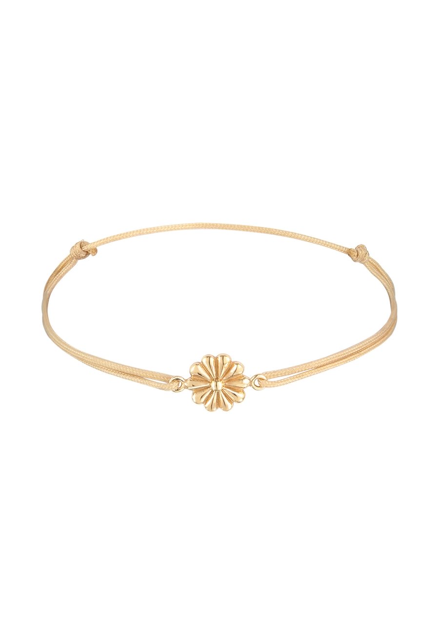 Elli Damski wisior kwiatowy z nylonem w pozłacanym srebrze próby 925 Sterling Silver Bransoletki 1 ct