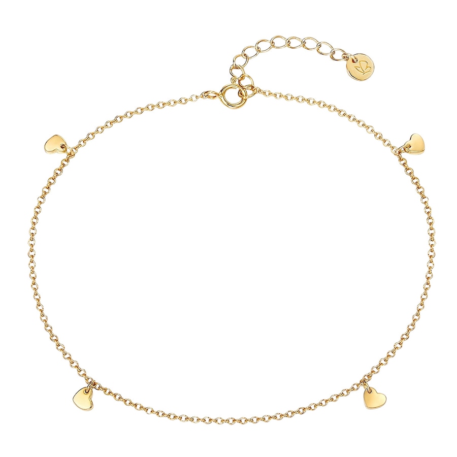 Glanzstücke München Srebrna bransoletka na stopę Serce srebro wysokiej próby srebrny Bransoletki na nogę 1 ct Damski