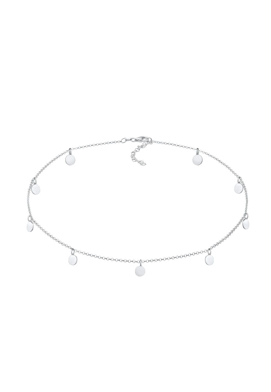 Elli Damski naszyjnik Choker Plate Boho Style w srebrze 925 Sterling Silver Naszyjniki 1 ct