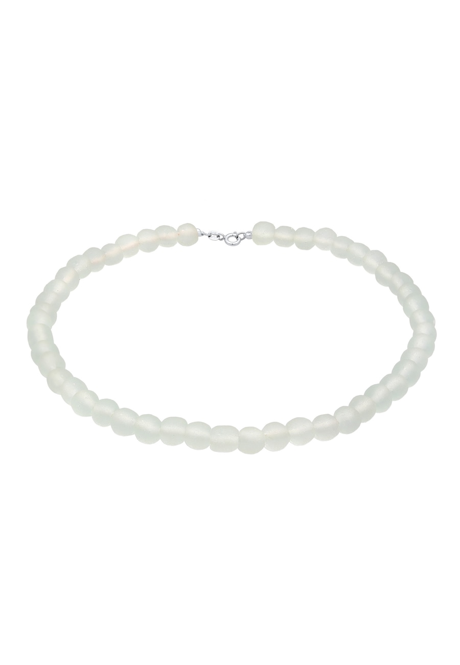 Elli Damski Trend Basic ze szklanymi koralikami w srebrze próby 925 Sterling Silver Naszyjniki 1 ct