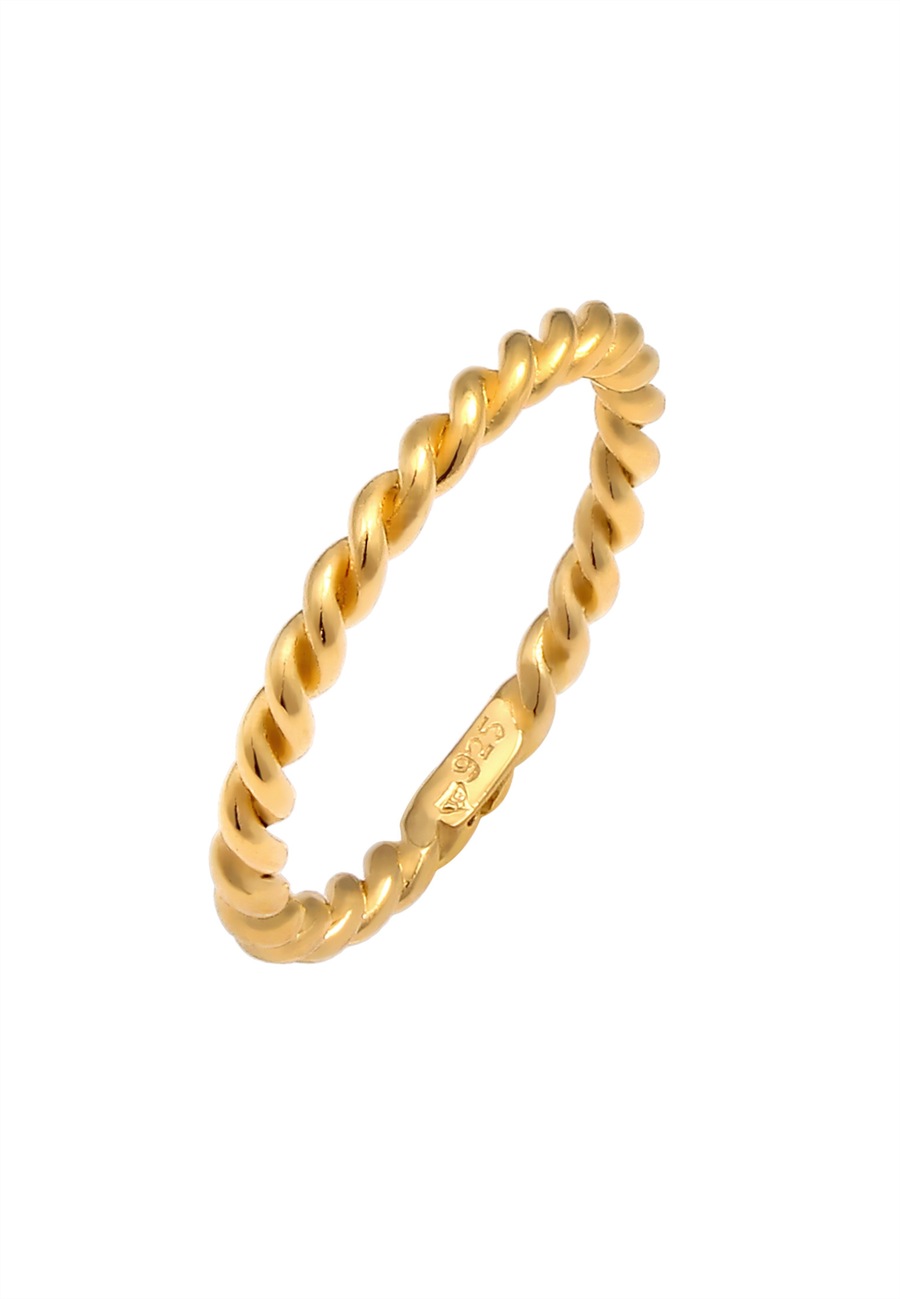 Nenalina Ladies Twisted Basic Plain Trend w srebrze 925 Sterling Silver Pierścionki 1 ct Damski