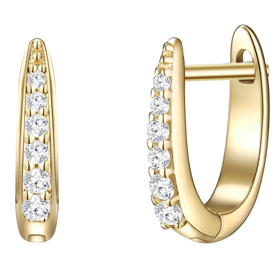 Glanzstücke München Srebrne kolczyki kreole srebro wysokiej próby Cyrkonia różowe złoto Kolczyki koła 1 ct Damski