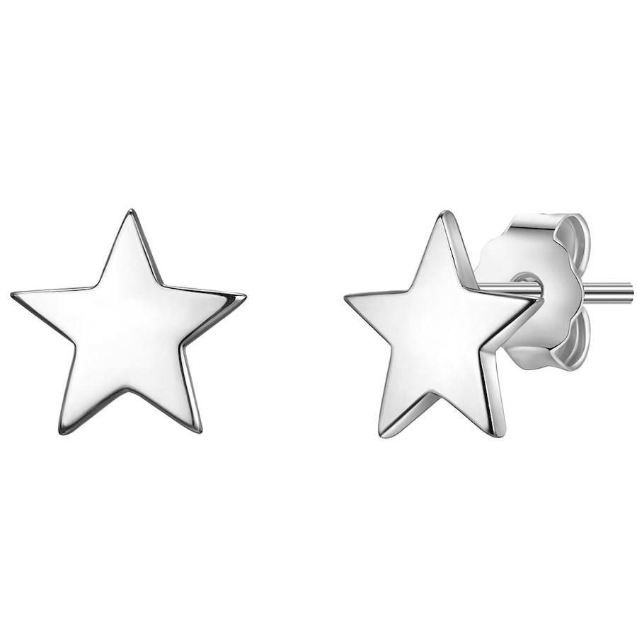 Glanzstücke München Srebrne kolczyki sztyfty Gwiazda srebro wysokiej próby żółte złoto Kolczyki 1 ct Damski