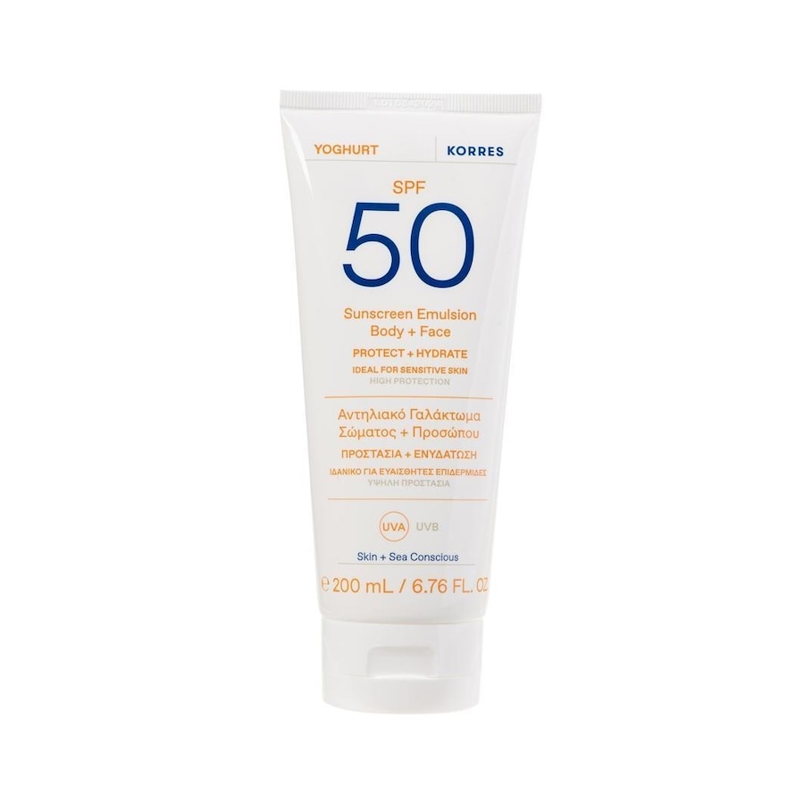 KORRES YOGHURT EMULSJA DO CIALA I TWARZY SPF50 TUBKA Ochrona przeciwsłoneczna 200 ml