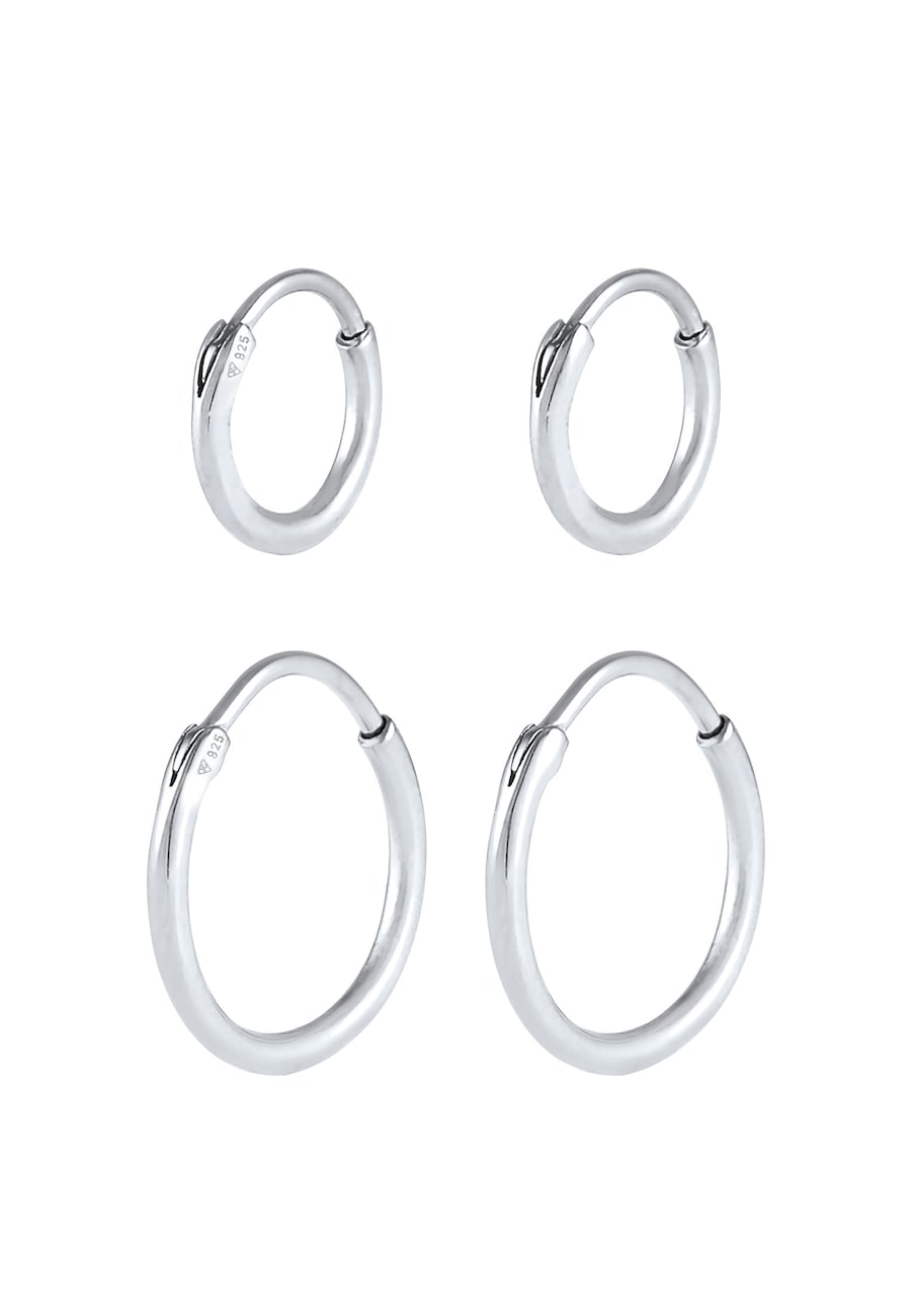 Elli Zestaw Kolczyków bez Kamienia Damski Podstawowy 925 Sterling Silver Impreza / Sylwester Kolczyki 1 ct