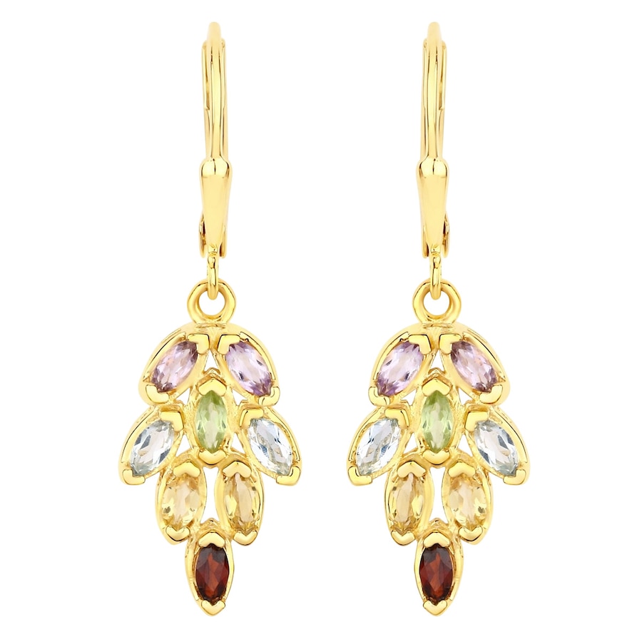 Rafaela Donata Kolczyki Srebro wysokiej próby Żółte złoto 1 ct Damski