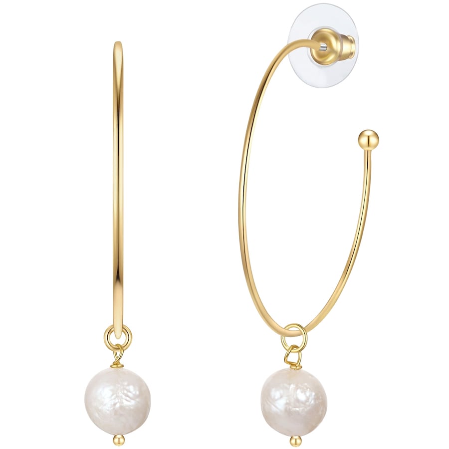 Yokoamii Kolczyki z Mosiadz w;"Żółte złoto Kolczyki koła 1 ct Damski