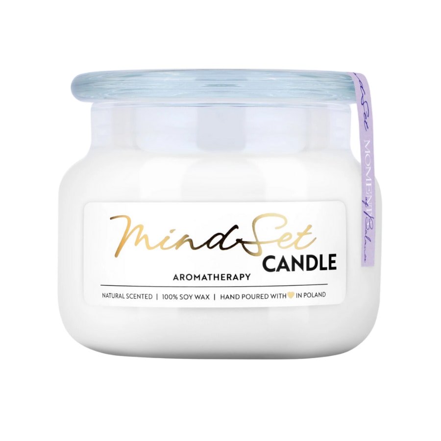 Mindset Cosmetics Świeca zapachowa Moments of Balance white tea & amber Świeczki 450 ml