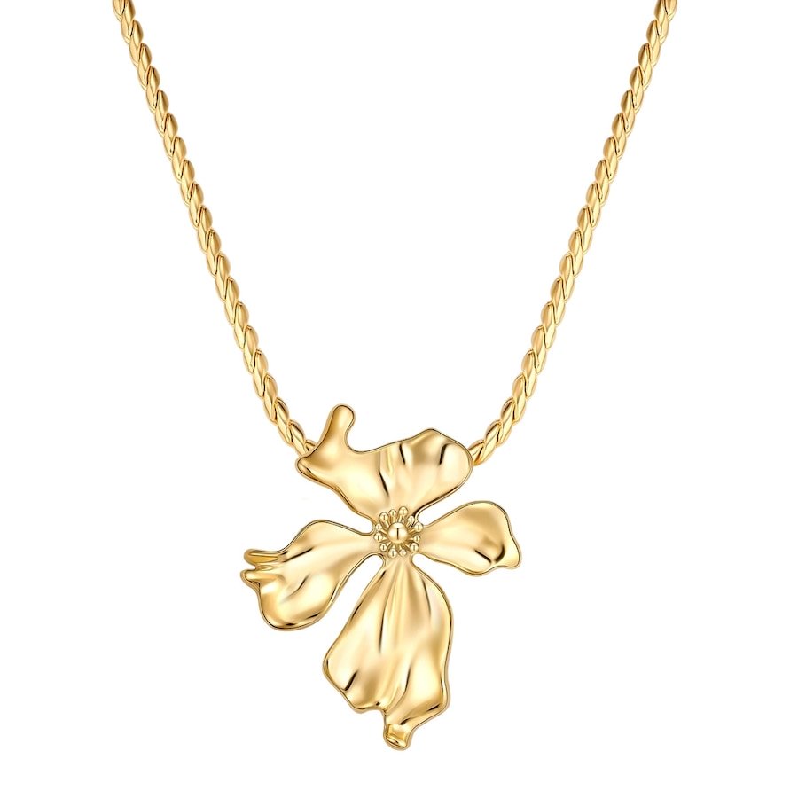 Yokoamii Naszyjnik kwiat z pozlacanej stopu metali Naszyjniki 1 ct Damski