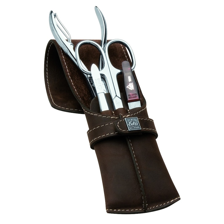 ERBE Maniküre Set Taschen-Etui mit Stecklasche Serie Mountain Bear, braun, 4-tlg. Zestawy do manicure 1 ct
