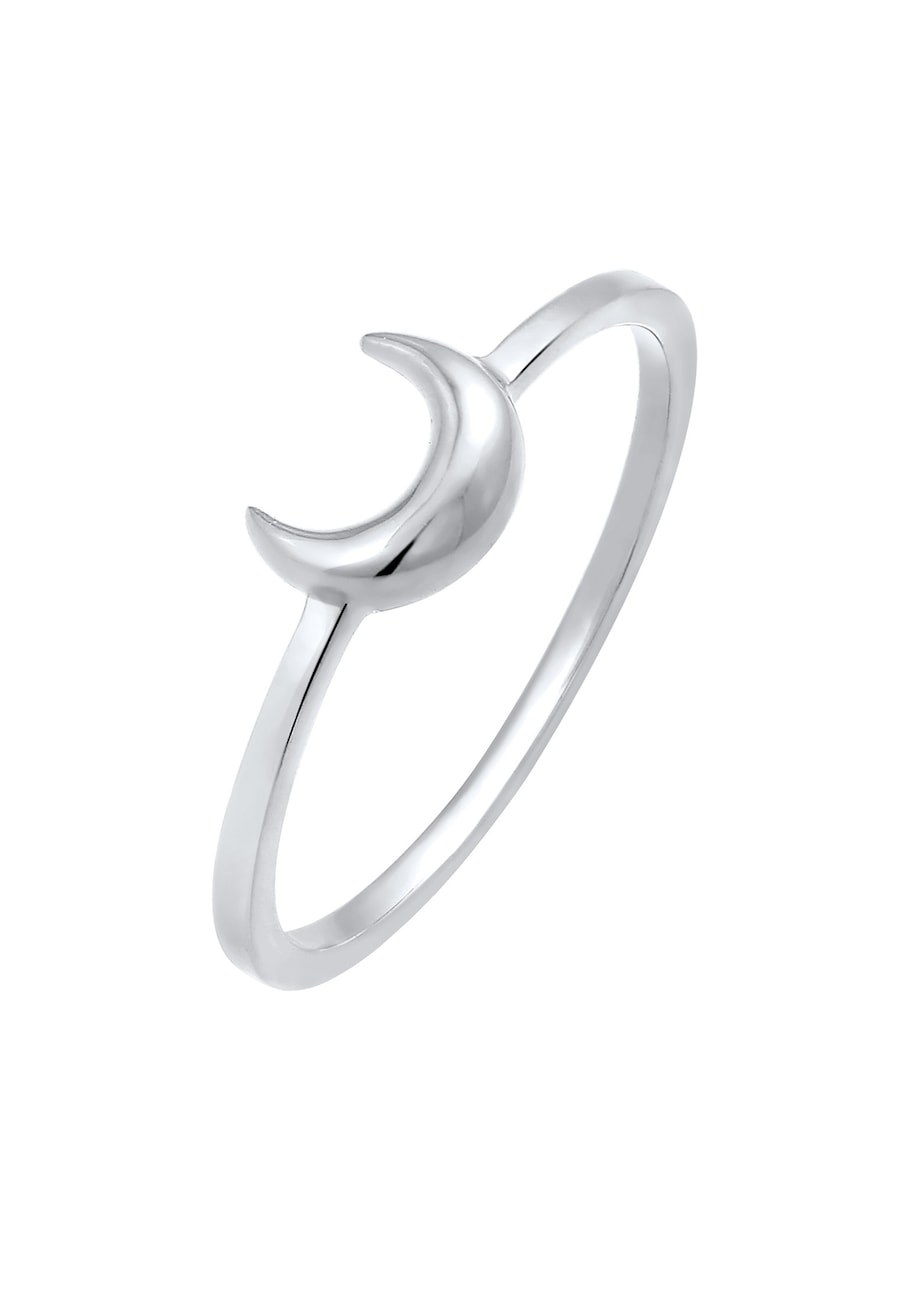 Elli Damski półksiężyc Astro Basic Trend z pozłacanego srebra próby 925 Sterling Silver Pierścionki 1 ct
