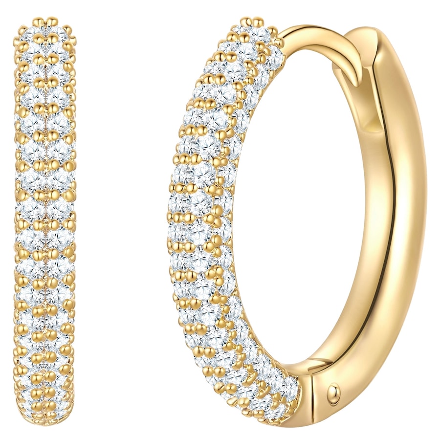 Yokoamii Kolczyki w Mosiadz z Żółte złoto Kolczyki koła 1 ct Damski