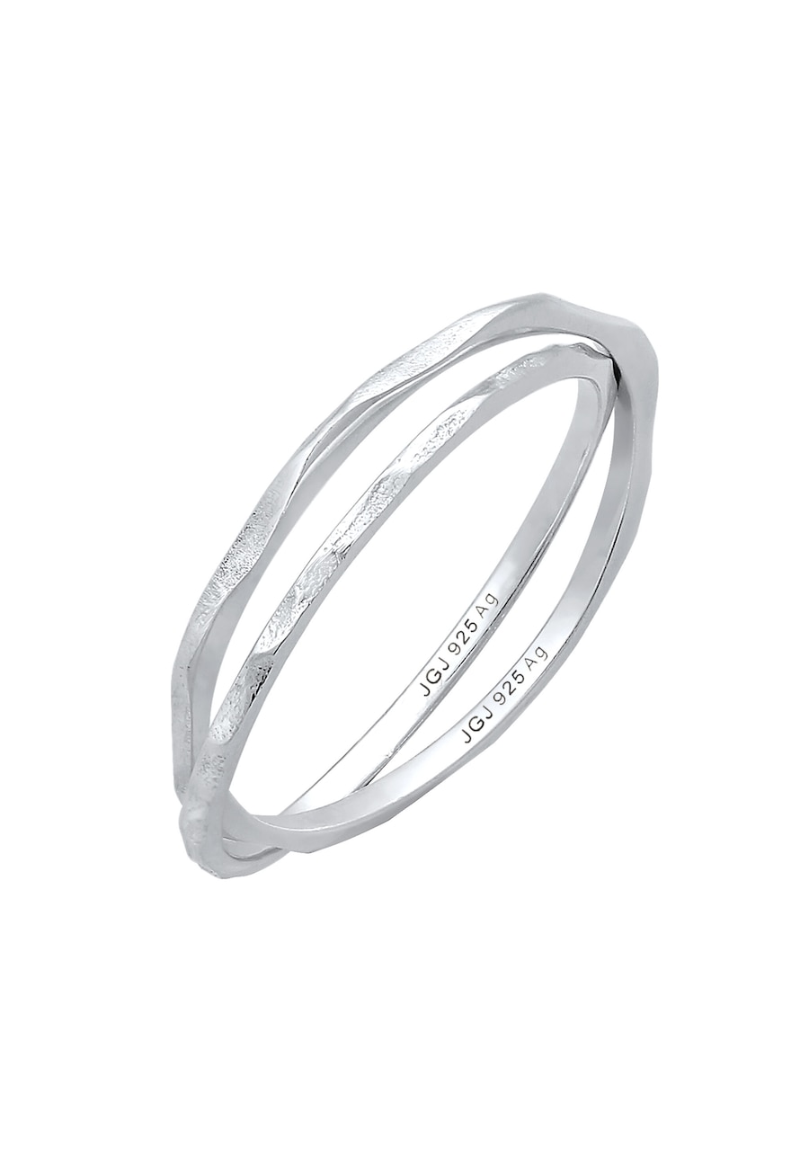 Elli Damski pierścionek Vintage Look owinięty w srebro próby 925 Pierścionki 1 ct