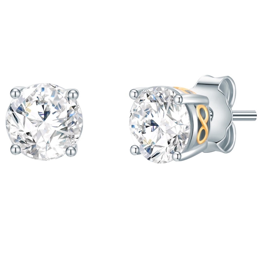 Trilani znak nieskonczonosci Srebro wysokiej pr óby Cyrkonia Kolczyki 1 ct Damski