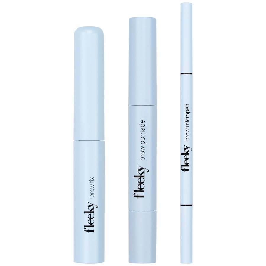 Fleeky Zestaw do Brwi - Pomada, Żel i Precyzyjna Kredka Akcesoria 17 g Jasny brąz