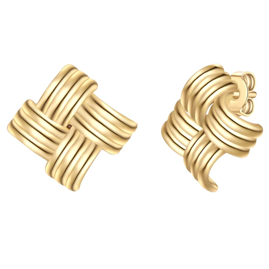 Yokoamii Kolczyki z pozlacanej stopu metali 1 ct Damski