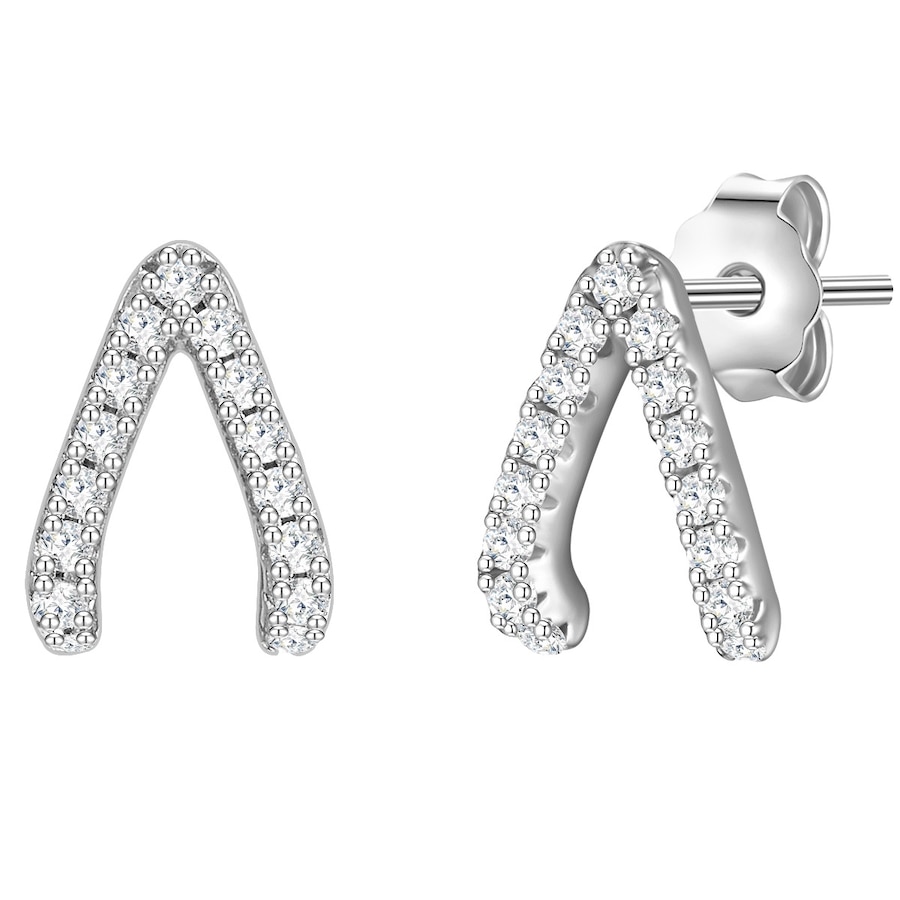 Glanzstücke München Srebrne kolczyki sztyfty srebro wysokiej próby Cyrkonia srebrny Kolczyki 1 ct Damski