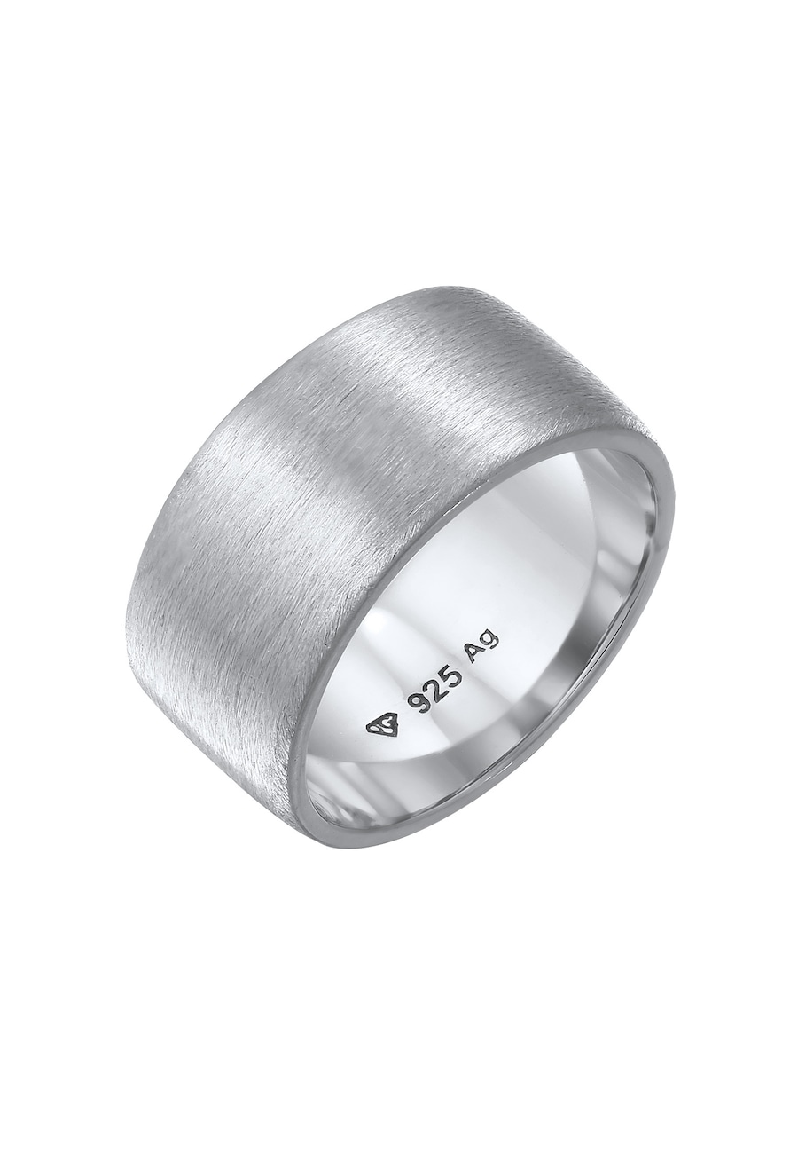 Elli Damska obrączka szeroka matowa szczotkowana w srebrze 925 Sterling Silver Pierścionki 1 ct Damski