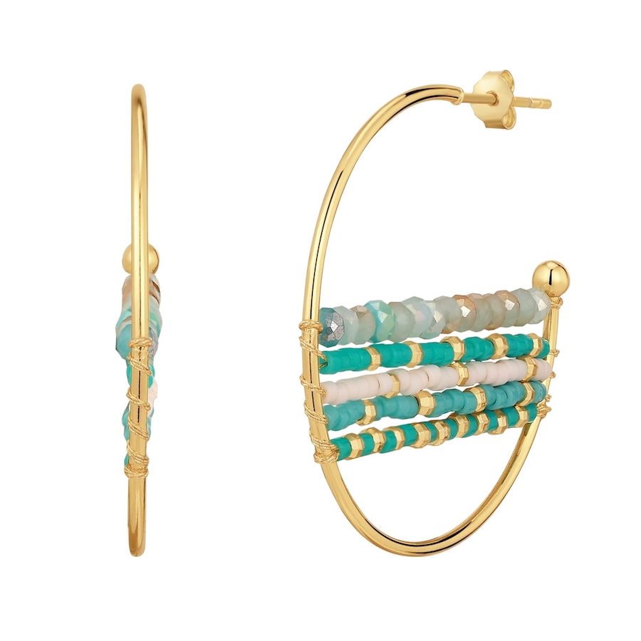 Yokoamii Kolczyki Mosiadz Żółte złoto Kolczyki koła 1 ct Damski