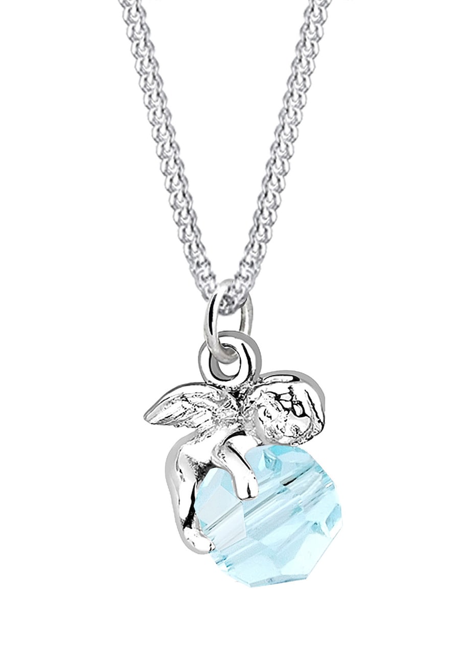 Elli Damski wisiorek Anioł z kryształem w srebrze próby 925 Sterling Silver Naszyjniki 1 ct