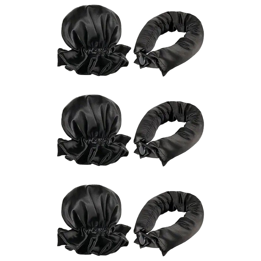 SOHO Flexi Rod Buns Wałki do włosów bez użycia ciepła Gumki do włosów 6 ct Czarny