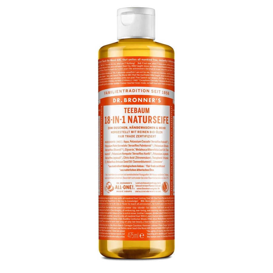 Dr. Bronner's Naturalne mydło z drzewa herbacianego 18 w 1 Żele pod prysznic 475 ml
