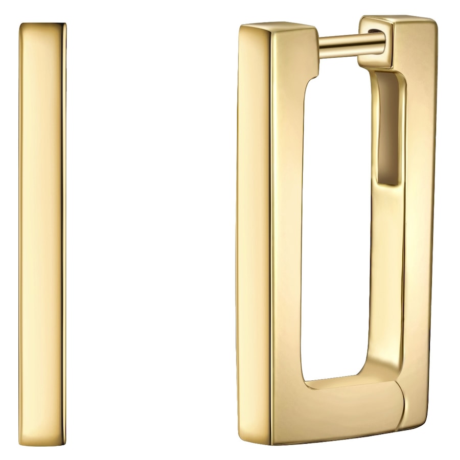 Glanzstücke München Kolczyki z Srebro wysokiej próby w Żółte złoto Kolczyki koła 1 ct Damski