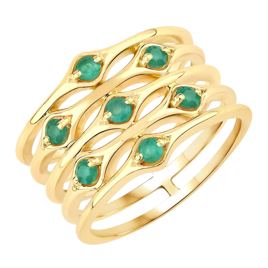 Rafaela Donata Pierścionek Srebro wysokiej próby Żółte złoto Pierścionki 1 ct Damski