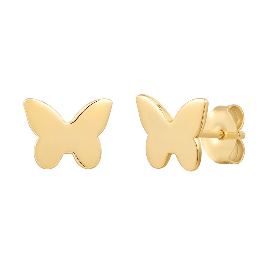Rafaela Donata Kolczyki Motyl Srebro wysokiej próby Żółte złoto 1 ct Damski