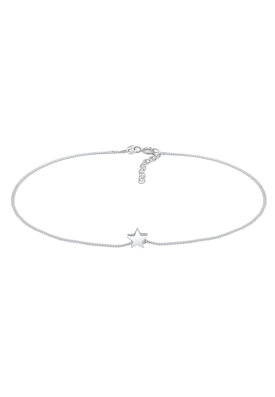 Elli Damska bransoletka gwiazda astro plaża urlop w srebrze próby 925 Sterling Silver Bransoletki na nogę 1 ct Damski