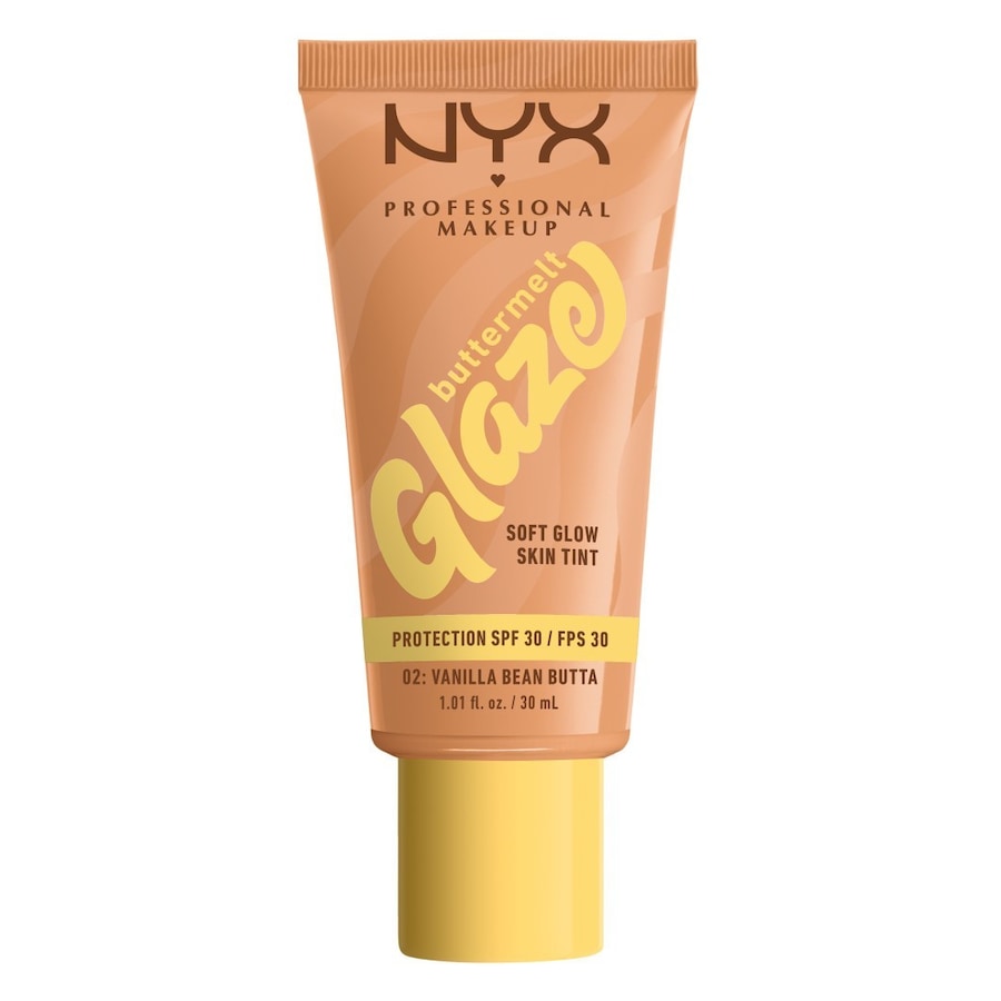 NYX Professional Makeup Buttermelt Glaze, Tint do twarzy z SPF 30 Podkłady 30 ml 02W - VANILLA BEAN BUTTA