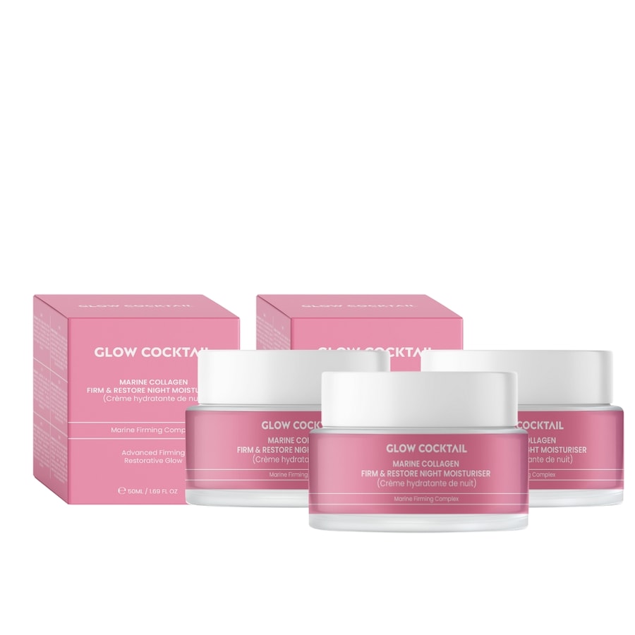 Glow Cocktail Trio kremów na noc Collagen Restore Kremy na noc 150 ml Damski
