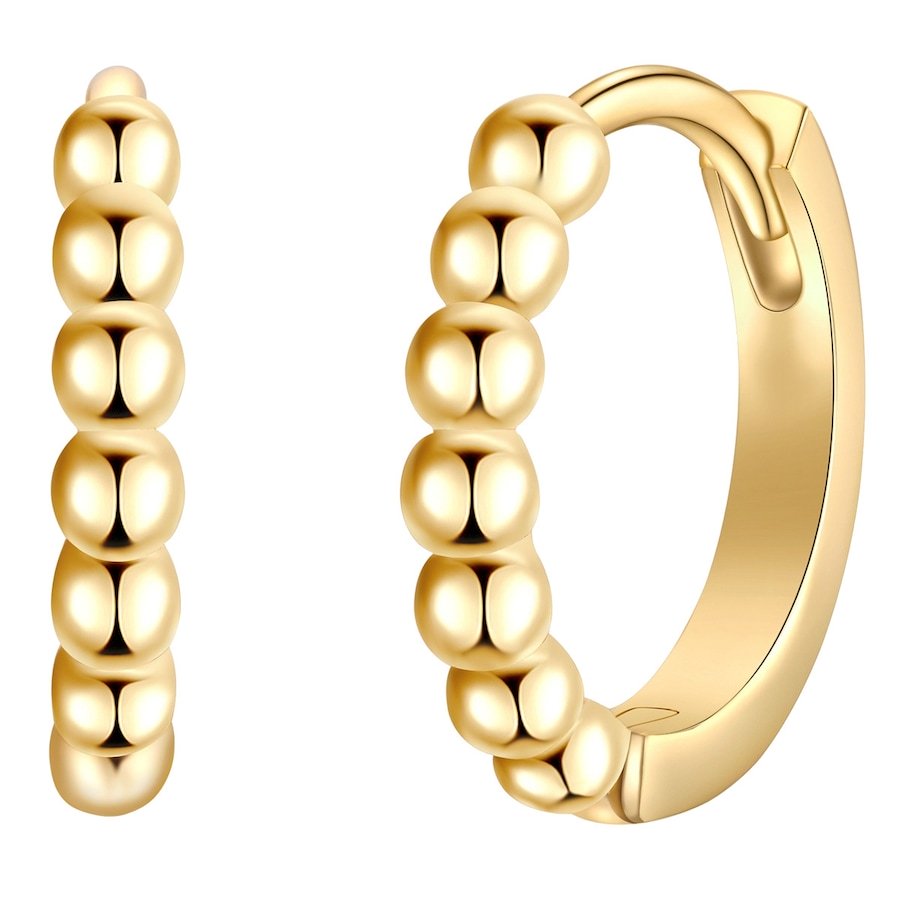 Glanzstücke München Kolczyki z Srebro wysokiej próby w Żółte złoto Kolczyki koła 1 ct Damski