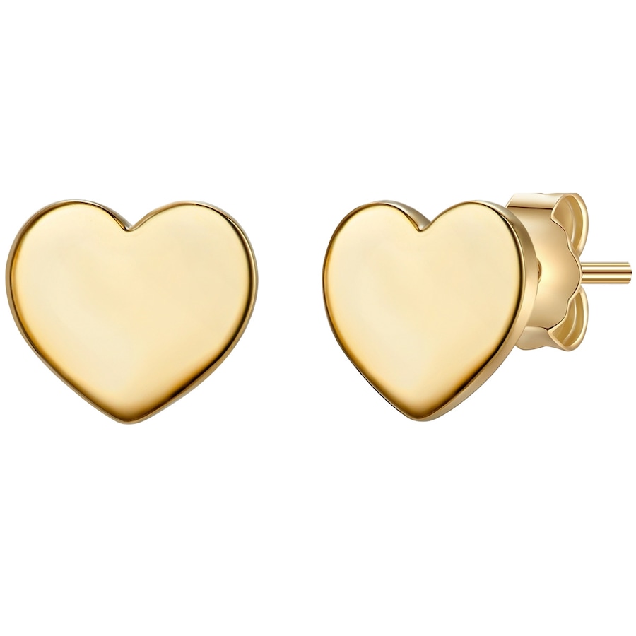 Glanzstücke München Srebrne kolczyki sztyfty Serce srebro wysokiej próby różowe złoto Kolczyki 1 ct Damski