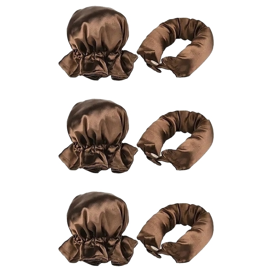 SOHO Flexi Rod Buns Wałki do włosów bez użycia ciepła Gumki do włosów 6 ct Brązowy