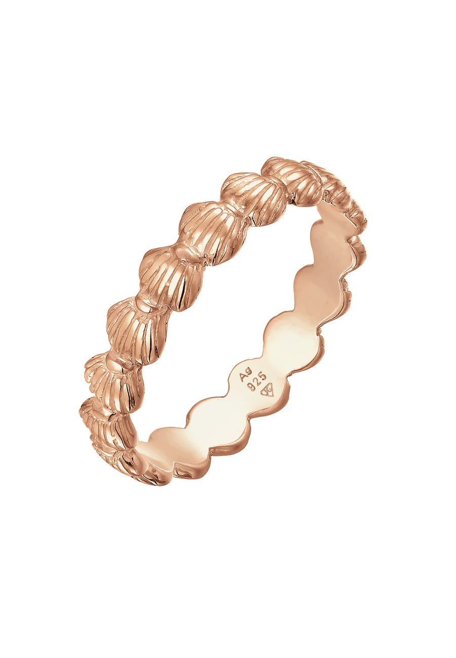 Elli Damska obrączka muszla morska plaża lato w srebrze 925 Sterling Silver Pierścionki 1 ct Damski