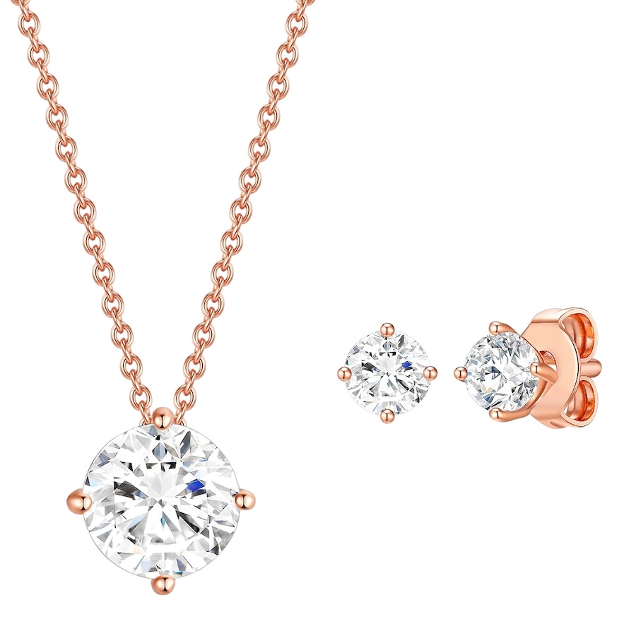 Rafaela Donata Komplet z kryształami Swarovski® srebro wysokiej próby zdobiony kryształkami Swarovski® srebrny Zestawy 1 ct Damski