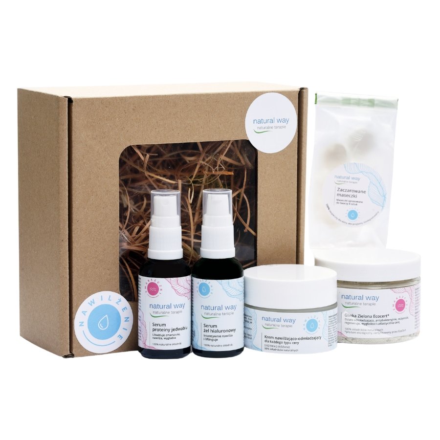 Natural Way Zestaw do terapii domowych na nawilżenie Zestawy do pielęgnacji twarzy 1 ct