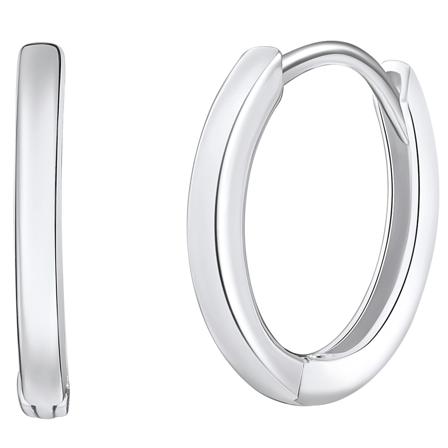 Rafaela Donata Srebrne kolczyki kreole srebro wysokiej próby srebrny Kolczyki koła 1 ct Damski