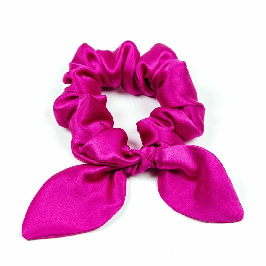 So fluffy Jedwabna gumka z uszami - fuksja Gumki do włosów 1 ct