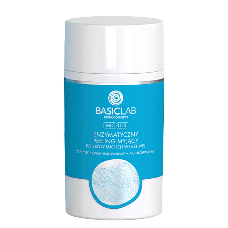 BasicLab Enzymatyczny peeling myjący do skóry suchej i wrażliwej Nawilżenie i wygładzenie Peeling do twarzy 35 g