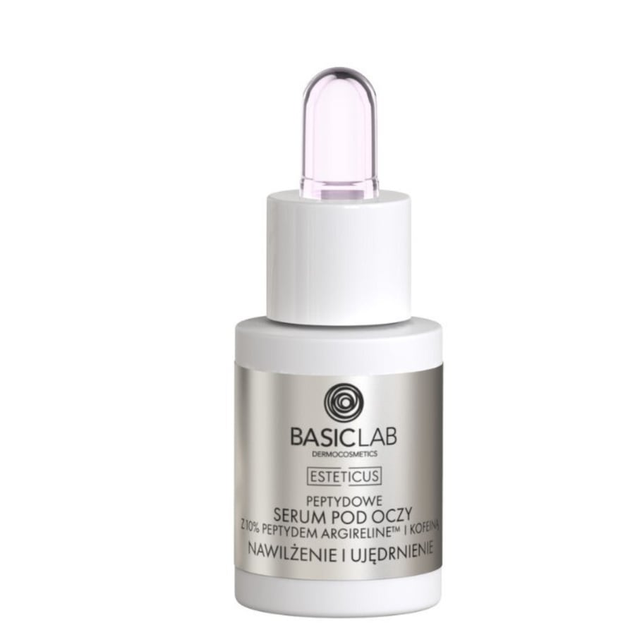 BasicLab SERUM PEPTYDOWE POD OCZY Z ARGIRELINĄ 10% NAWILŻENIE I UJĘDRNIENIE Serum nawilżające 15 ml