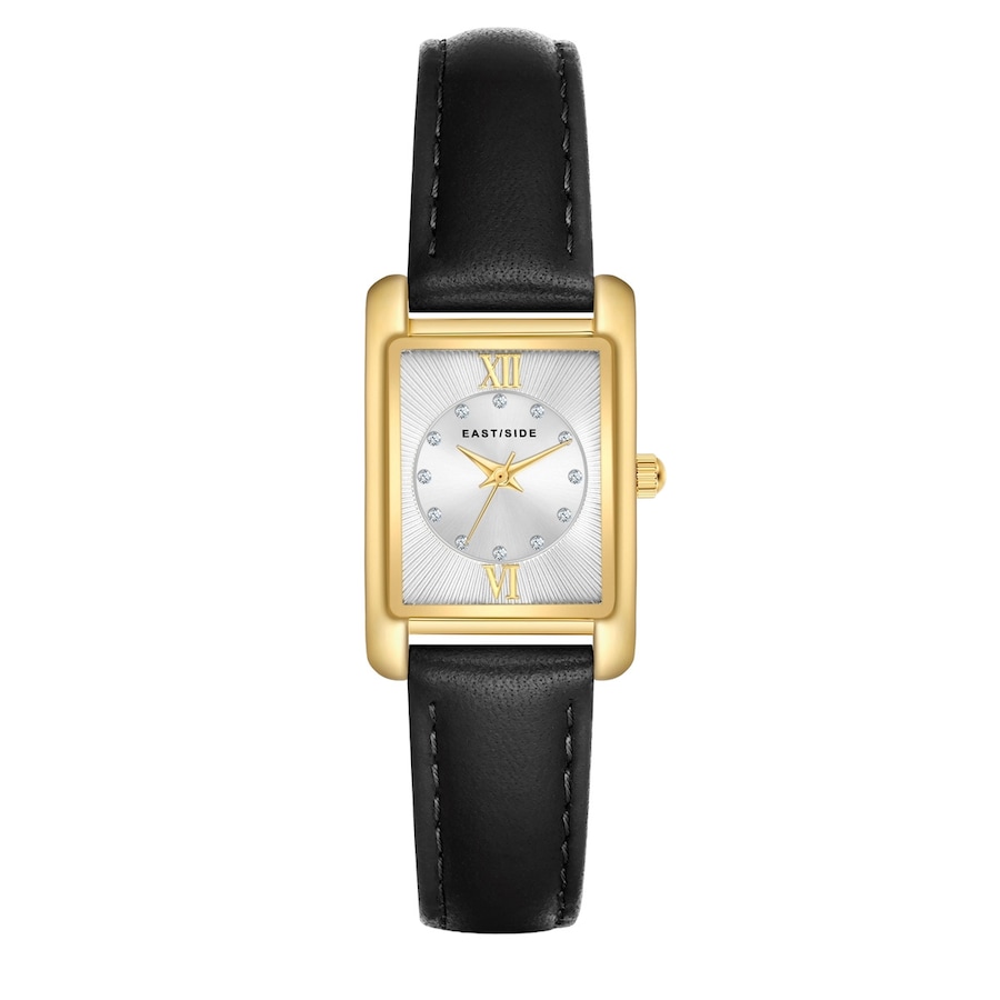 EASTSIDE Zegarek kwarcowy Skóra naturalna Czarny Zegarki damskie 1 ct Damski
