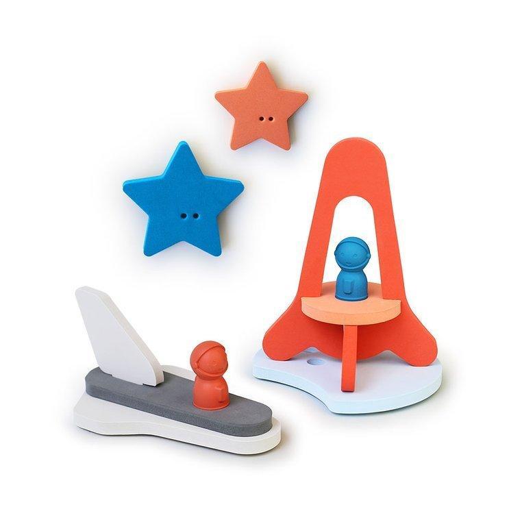 Quut Zestaw puzzli piankowych 3D Quutopia Wyprawa na księżyc Akcesoria 1 ct