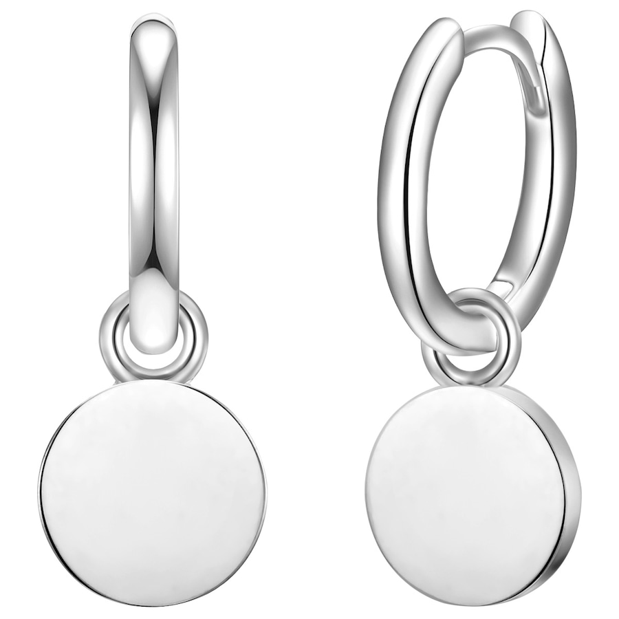 Glanzstücke München Kolczyki Okrag z Srebro wysokiej próby w Srebrny Kolczyki koła 1 ct Damski