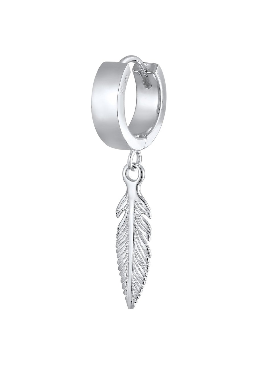 KUZZOI Jednoczęściowy męski krzyżyk kreole ze srebra próby 925 Sterling Silver Biżuteria męska 1 ct Męskie