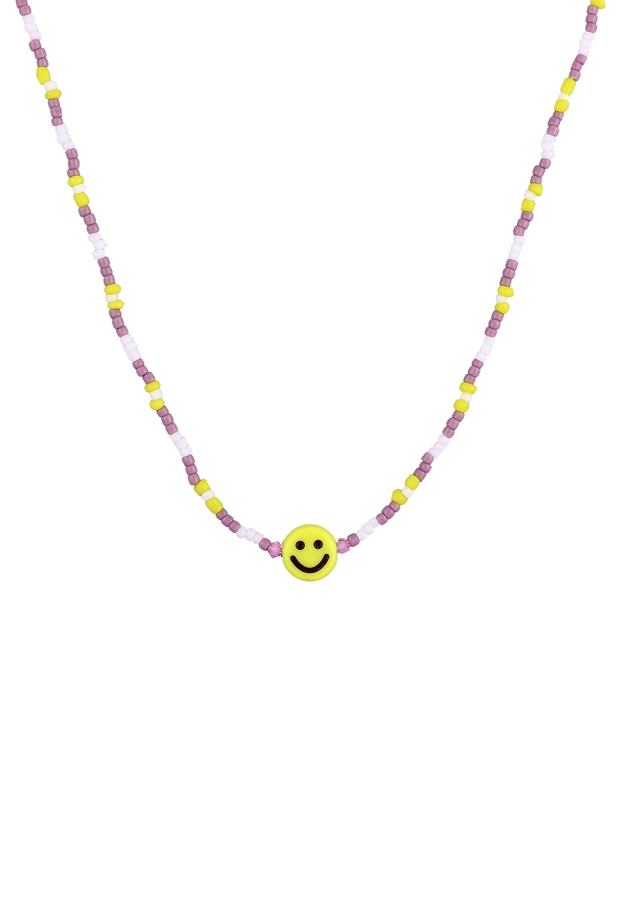 Elli Dziecięce koraliki z smiling face z perłami słodkowodnymi w srebrze próby 925 Sterling Silver Naszyjniki 1 ct Damski