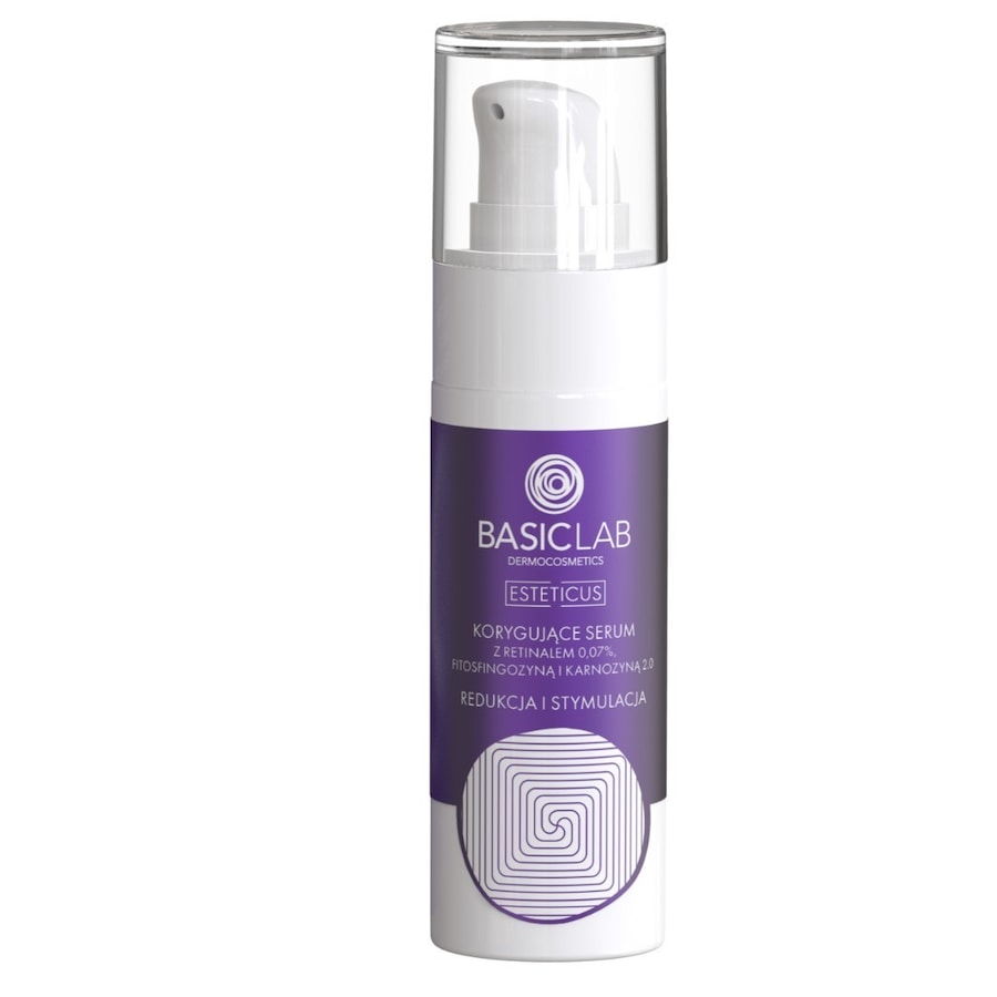 BasicLab Korygujące serum z retinalem 0,07%, fitosfingozyną i karnozyną 2.0 Redukcja i Stymulacja Serum nawilżające 30 ml