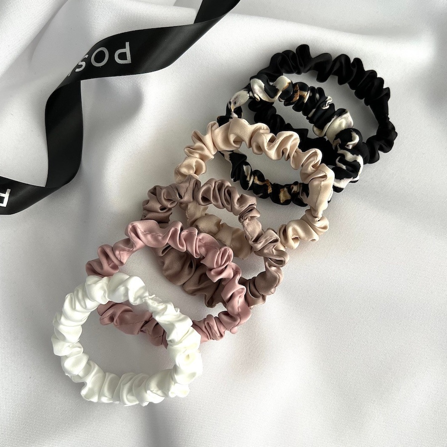 POSHYOU Zestaw gumek scrunchies MINI Gumki do włosów 1 ct