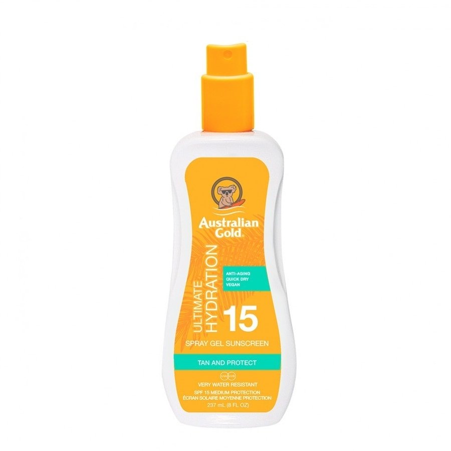 Australian Gold SPF 15 Spray Gel - Żel w sprayu do opalania Ochrona przeciwsłoneczna 237 ml